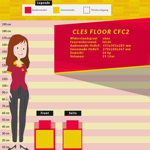 CLES floor Bodentresor mit Schlsselschloss