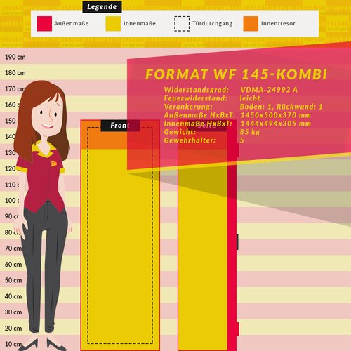 Format WF 145 Kombi Waffenschrank