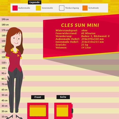 CLES sun MINI Brandschutztresor